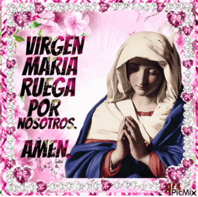 Woman Praying Virgen Maria Ruega Por Nosotros Amen GIF