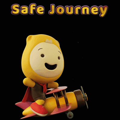 Woman Pulling Orange Suitcase GIF