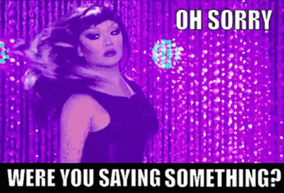 Woman Purple Curtain Oh Sorry Were You Saying Something GIF