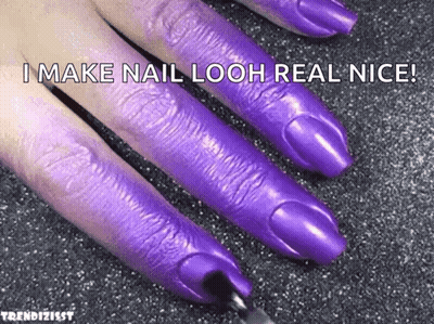 Woman Purple Nails I Make Nail Ooh Real Nice GIF