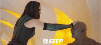 Woman Putting Hand On Man's Head Sleep GIF