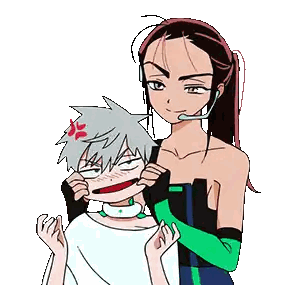 Woman Putting Hands On Boy's Face Sticker