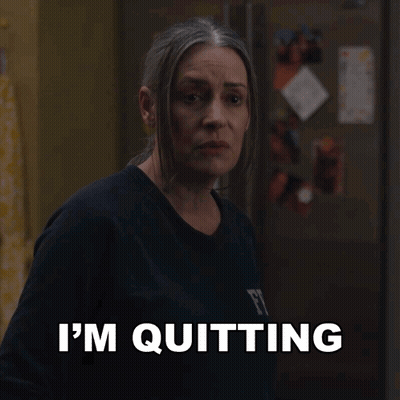 Woman Quitting In Front Of Refrigerator GIF