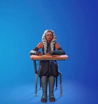 Woman Raising Hand At Desk GIF