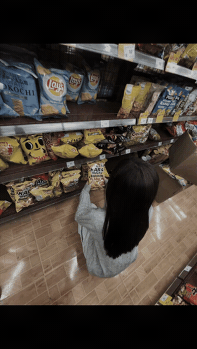 Woman Reaching For Lays Chips GIF