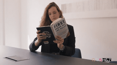 Woman Reading First Break All The Rules GIF