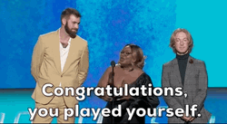 Woman Recieve Award Congratulations You Played Yourself GIF
