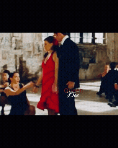 Woman Red Dress Man Black Suit Dancing Queen Dee GIF