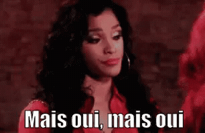 Woman Red Dress Saying Mais Oui Mais Oui GIF