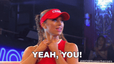 Woman Red Hat Tank Top Says Yeah You GIF