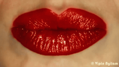 Woman Red Lips Saying Vipin Ayilam GIF