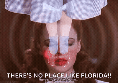 Woman Red Lips There's No Place Like Florida GIF