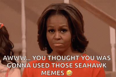 Woman Red Shirt Saying Awww Seahawk Memes