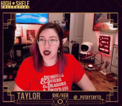 Woman Red T-Shirt Dungeons & Doers & Dragons Drive-Ins GIF