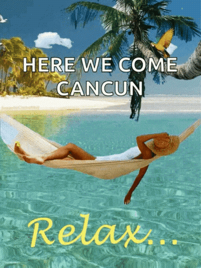 Woman Relaxing In Hammock On Beach GIF