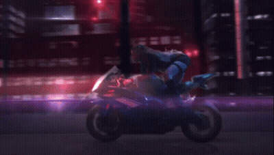 Woman Riding Motorcycle Blurry Photo GIF