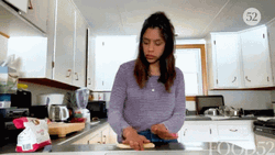 Woman Rolling And Knead Dough GIF
