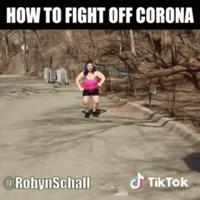 Woman Running Down Road How To Fight Off Corona GIF