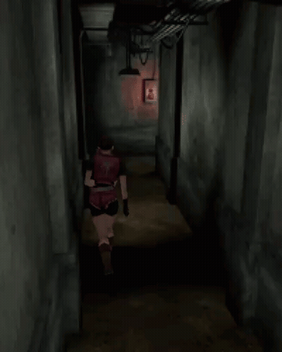 Woman Running From Monster In Video Game GIF