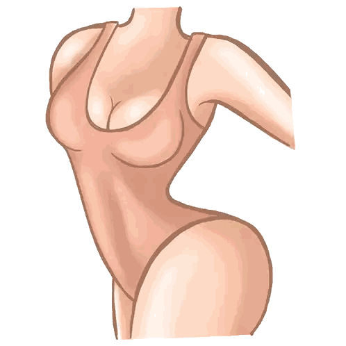 Woman's Body With Pink Tank Top Sticker