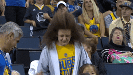 Woman's Crazy Hair Feeling Alive GIF