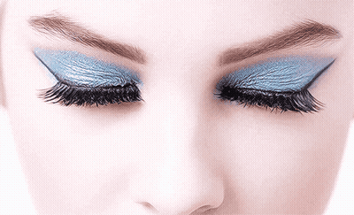 Woman's Eye With Blue Eyeshadow GIF