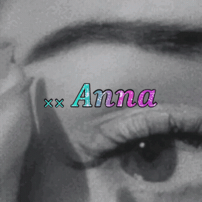 Woman's Eye With Name Anna GIF