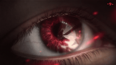 Woman's Eye With Number 7 GIF