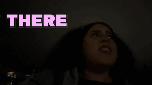 Woman's Face Behind Someone Text GIF