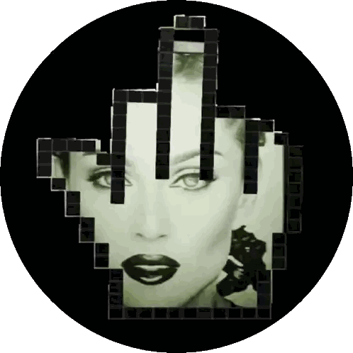 Woman's Face Black And White Middle Finger Sticker