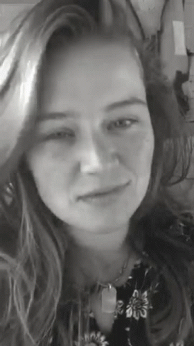 Woman's Face Black And White GIF