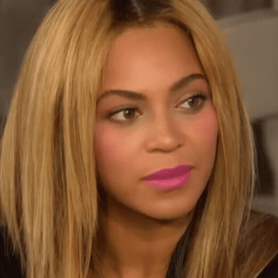 Woman's Face Blonde Hair Pink Lipstick GIF