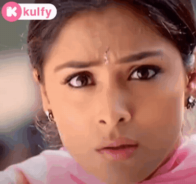Woman's Face Close Up With K Kulfy Logo GIF