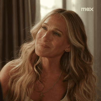 Woman's Face Close Up With Max Logo GIF