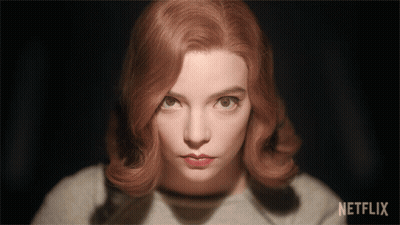 Woman's Face Close Up With Netflix Logo GIF