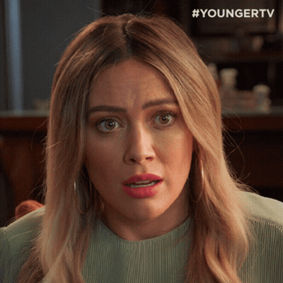 Woman's Face Close Up With #YoungerTV GIF