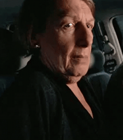 Woman's Face In Car With Jeep GIF