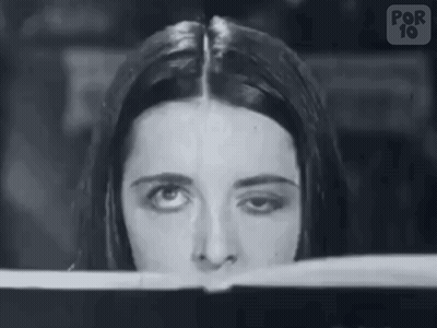 Woman's Face Looking Out Window Black And White GIF