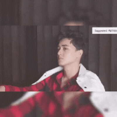 Woman's Face On Screen With Style Watermark GIF