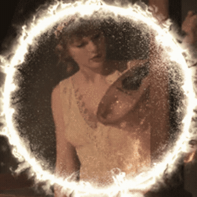 Woman's Face On Screen With Style Watermark GIF