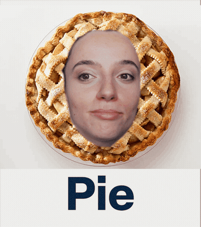 Woman's Face Pie GIF