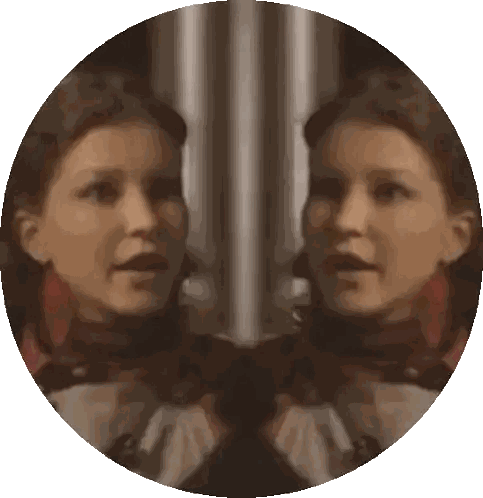Woman's Face Reflection In Circle Sticker