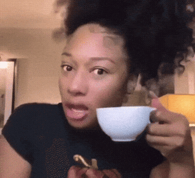 Woman's Face Saying Dass On Period GIF