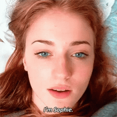 Woman's Face Saying I'm Sophie GIF