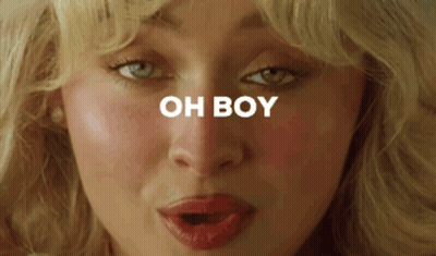 Woman's Face Saying Oh Boy GIF