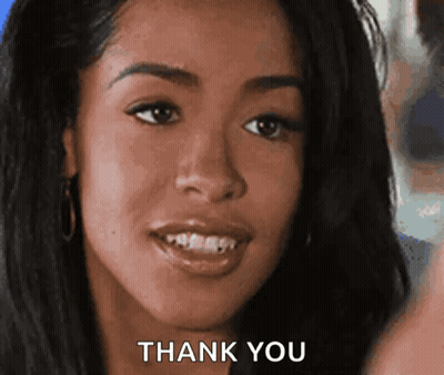 Woman's Face Thank You GIF