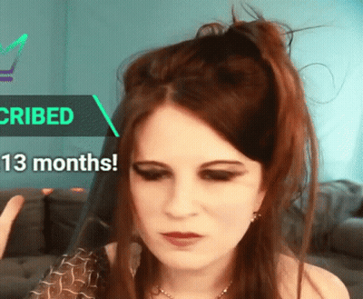Woman's Face With 13 Months Behind GIF