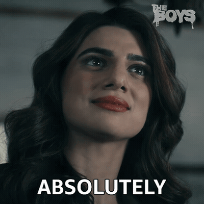 Woman's Face With Absolutely Text GIF