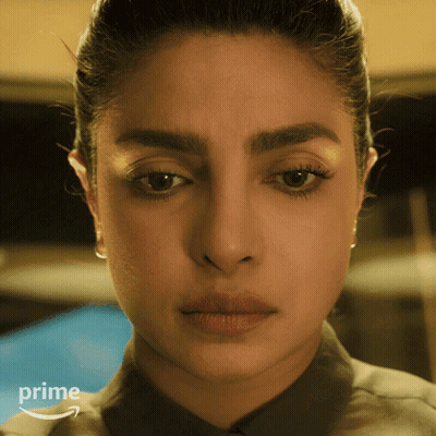 Woman's Face With Amazon Prime Arrow GIF