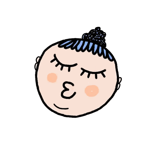 Woman's Face With Eyes Closed Sticker
